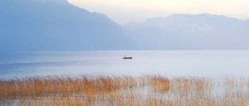 Barque sur le lac du Bourget